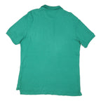 CHAPS Mens Green Polo Shirt L Cotton Blend Short Sleeve Plain Casual