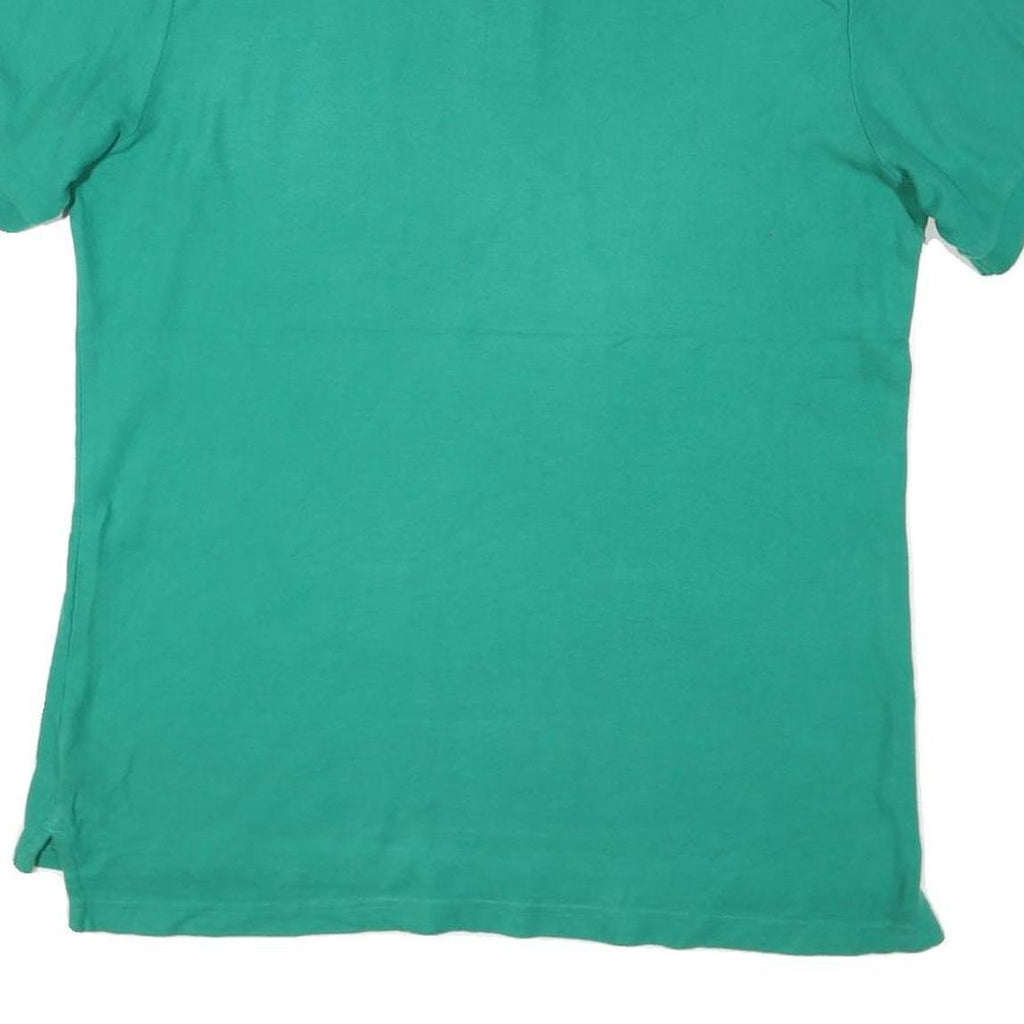CHAPS Mens Green Polo Shirt L Cotton Blend Short Sleeve Plain Casual