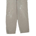 CARHARTT Mens Regular Fit Beige Cotton Blend Zip Trousers W38 L32 Workwear