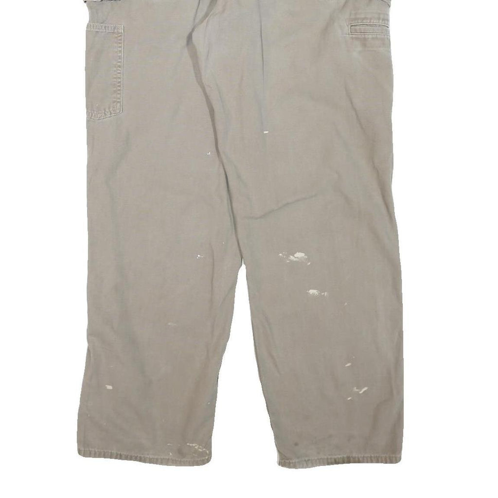 CARHARTT Mens Regular Fit Beige Cotton Blend Zip Trousers W38 L32 Workwear