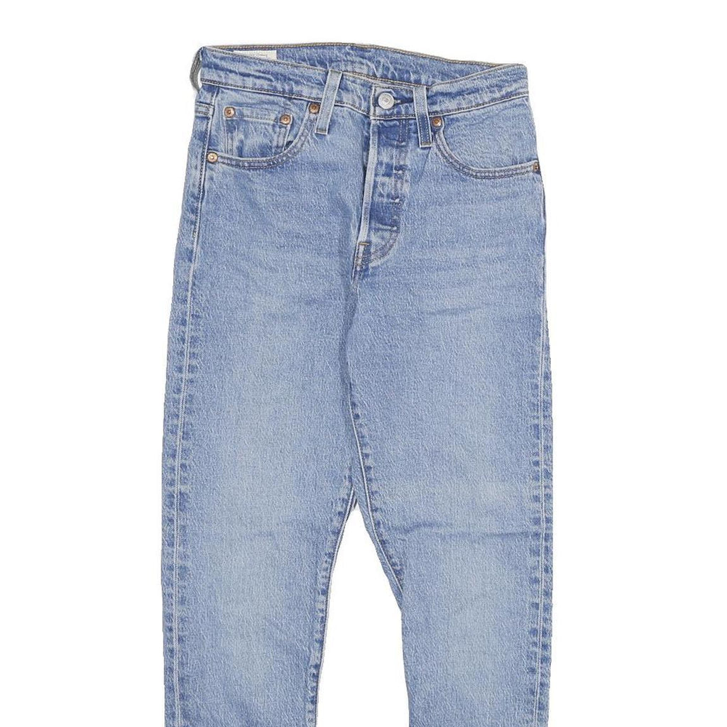 LEVI'S 501S Womens Jeans Blue Slim Skinny Denim Light W25 L28 Button Closure