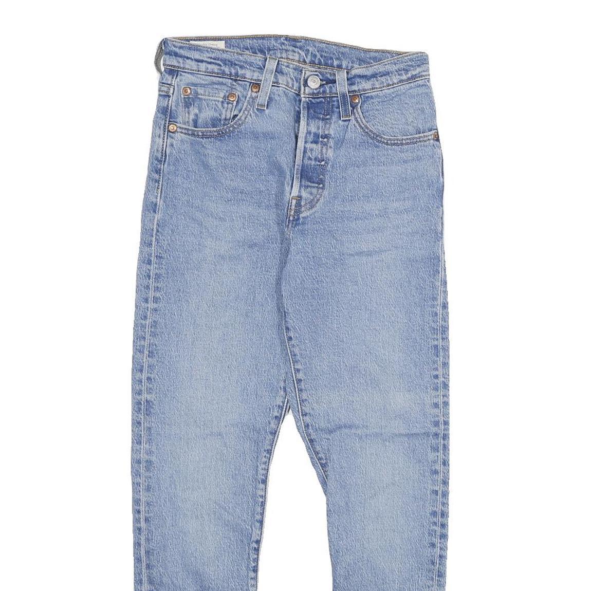 LEVI'S 501S Womens Jeans Blue Slim Skinny Denim Light W25 L28 Button Closure