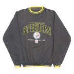 LOGO ATHLETIC Mens Black & Yellow Pittsburgh Steelers Crew Neck S NFL Sweatshirt