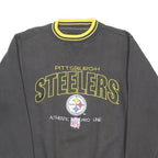 LOGO ATHLETIC Mens Black & Yellow Pittsburgh Steelers Crew Neck S NFL Sweatshirt