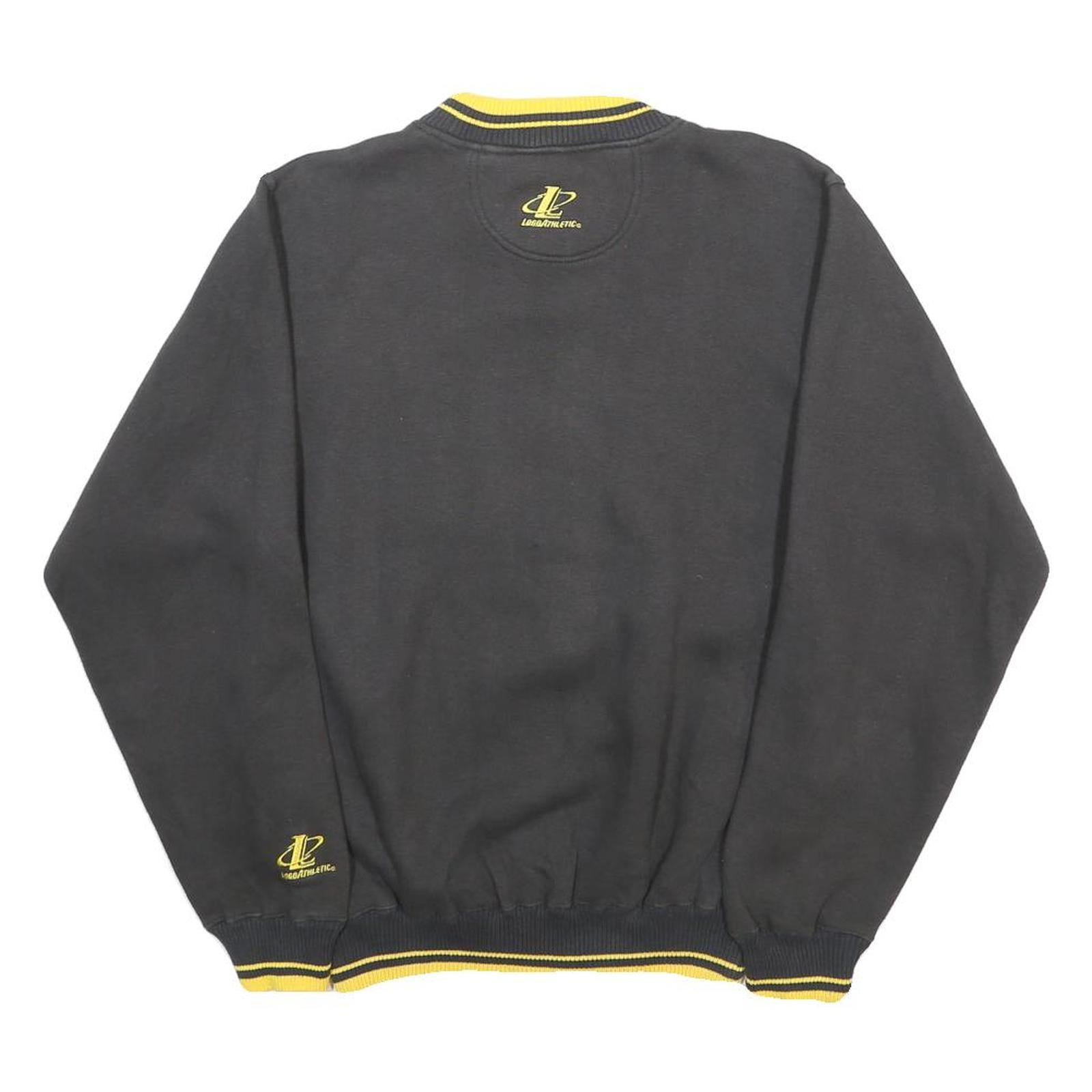 LOGO ATHLETIC Mens Black & Yellow Pittsburgh Steelers Crew Neck S NFL Sweatshirt