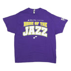 GILDAN Mens Purple Delta Center Home Of The Jazz Graphic T-Shirt XL Short Sleeve