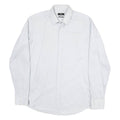BOSS Mens Blue & White Shirt M Cotton Blend Long Sleeve Button Collar