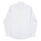 BOSS Mens Blue & White Shirt M Cotton Blend Long Sleeve Button Collar