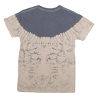 KISS Mens Beige & Grey Destroyer Graphic T-Shirt S Short Sleeve Crew Neck Rock