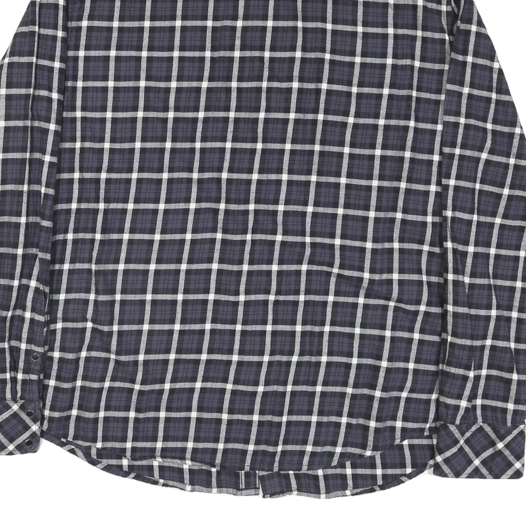 DIESEL Mens Black & Grey Check Shirt L Long Sleeve Cotton Blend Casual