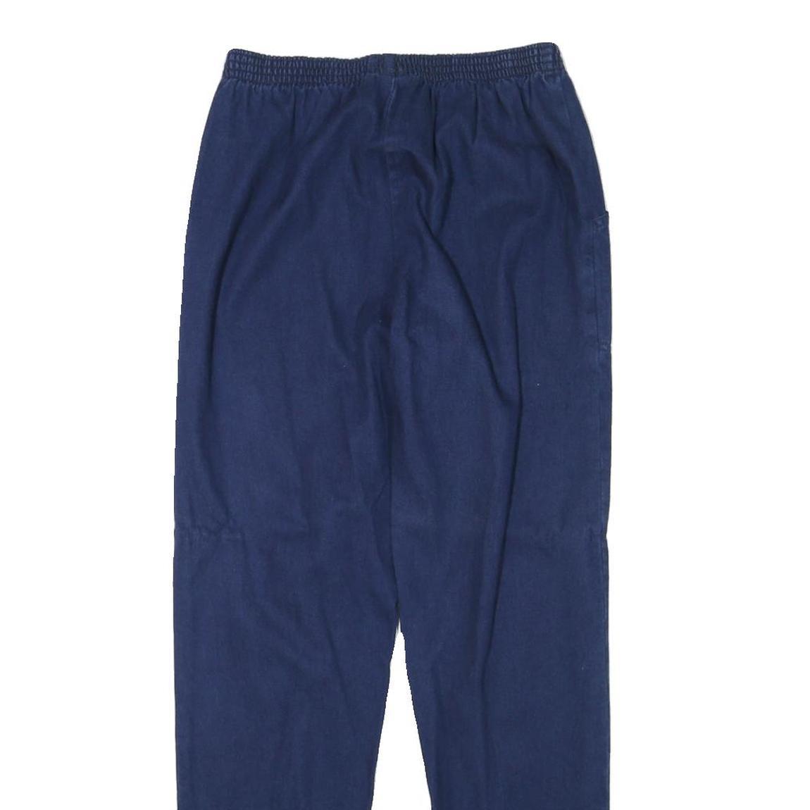 CASCADE Womens Jeans Blue Relaxed Straight Denim W26 L29 Elasticated Waist