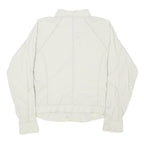COLUMBIA Womens White Nylon Button Jacket L Outdoor Casual Lightweight