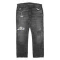 LEVI'S 501 Mens Jeans Black Regular Straight Denim Medium W40 L31 Classic Button