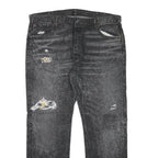 LEVI'S 501 Mens Jeans Black Regular Straight Denim Medium W40 L31 Classic Button