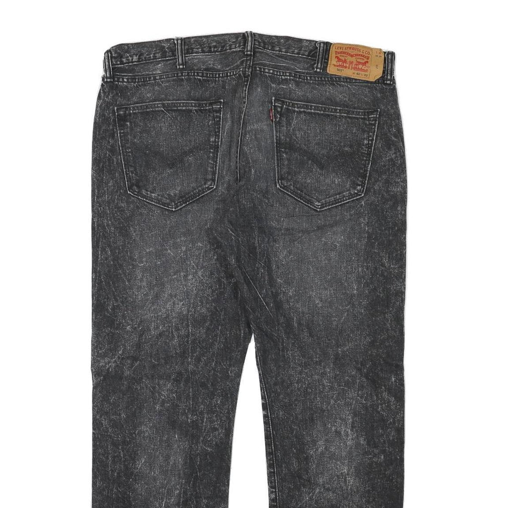 LEVI'S 501 Mens Jeans Black Regular Straight Denim Medium W40 L31 Classic Button