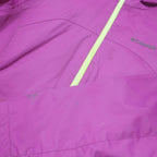 COLUMBIA Womens Purple & Yellow Outdoor Jacket M Polyester Zip Hooded Casual