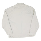 TEDDY'S Mens White Jacket L Polyester Blend Plain Zip Casual Outerwear