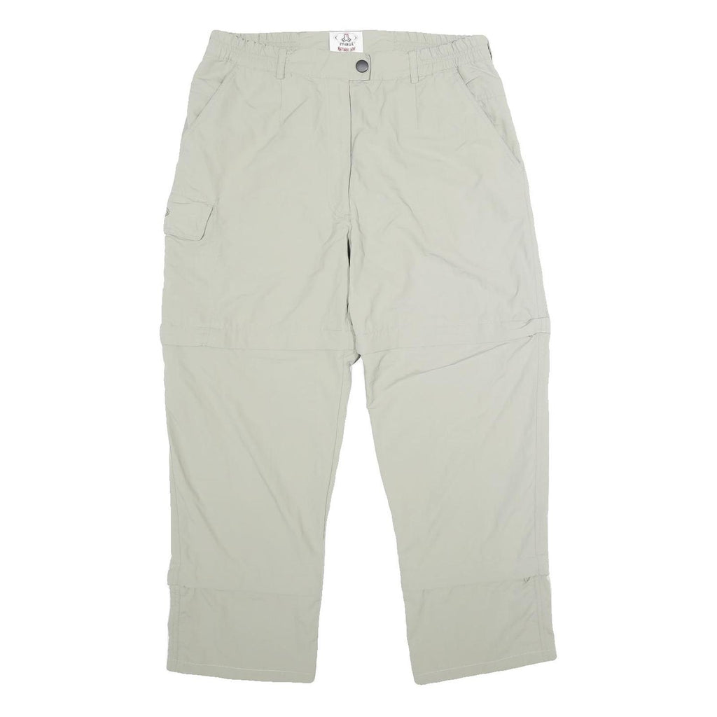 MAUL NATURAL LAW Womens Polyamide Beige Relaxed Trousers W32 L28 Zip Pocket