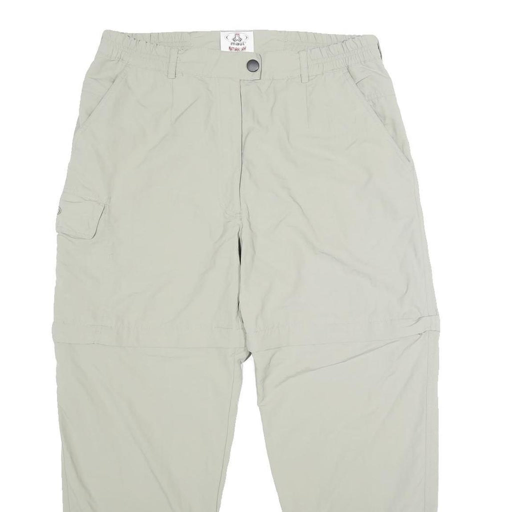 MAUL NATURAL LAW Womens Polyamide Beige Relaxed Trousers W32 L28 Zip Pocket