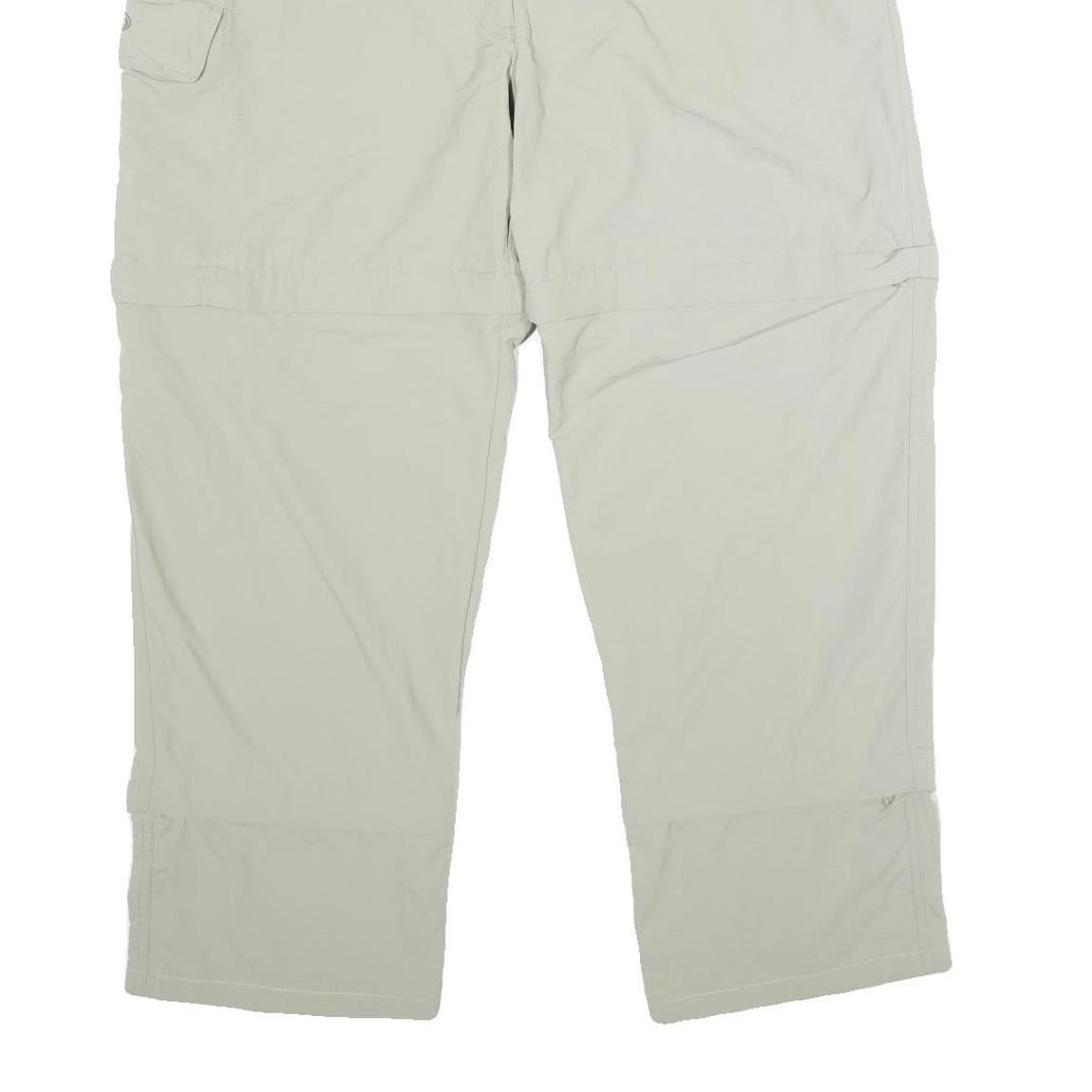 MAUL NATURAL LAW Womens Polyamide Beige Relaxed Trousers W32 L28 Zip Pocket