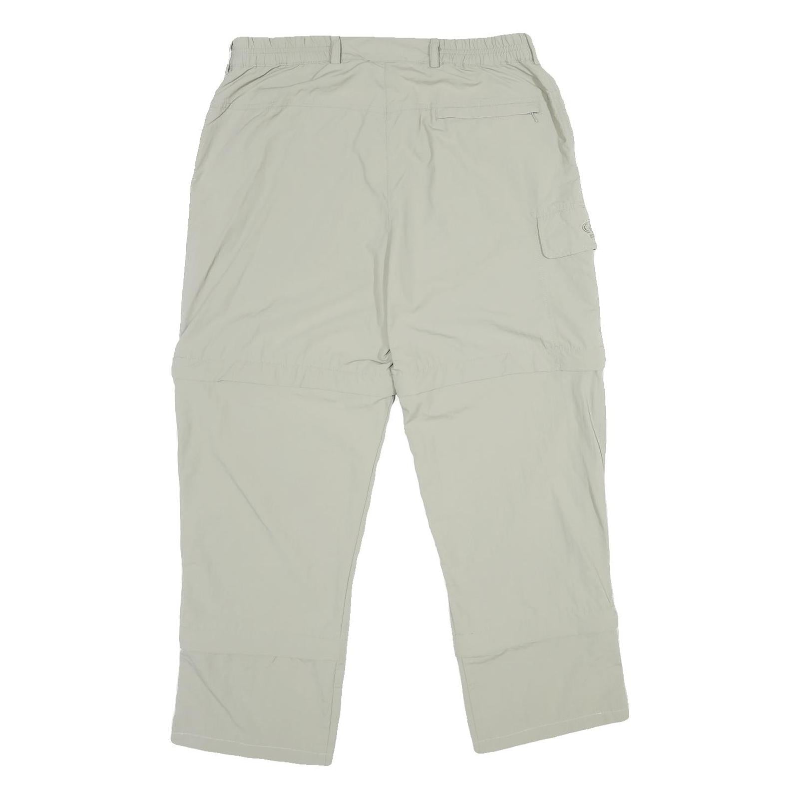 MAUL NATURAL LAW Womens Polyamide Beige Relaxed Trousers W32 L28 Zip Pocket