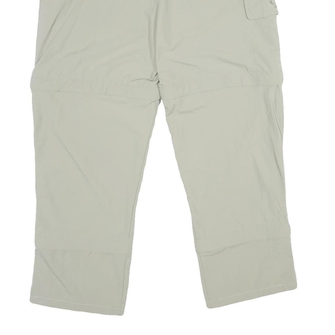 MAUL NATURAL LAW Womens Polyamide Beige Relaxed Trousers W32 L28 Zip Pocket