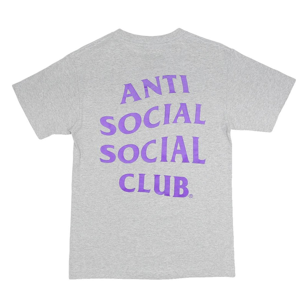 ANTI SOCIAL SOCIAL CLUB Mens Grey & Purple Paris Graphic T-Shirt S Short Sleeve