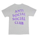 ANTI SOCIAL SOCIAL CLUB Mens Grey & Purple Paris Graphic T-Shirt S Short Sleeve