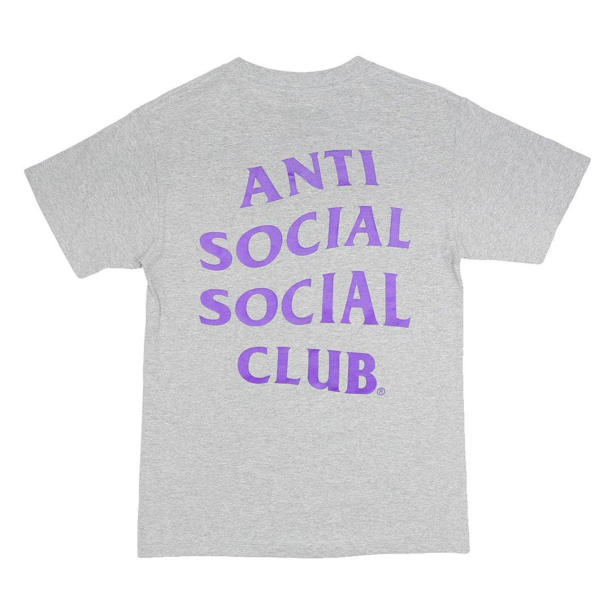 ANTI SOCIAL SOCIAL CLUB Mens Grey & Purple Paris Graphic T-Shirt S Short Sleeve
