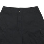 WOOLRICH Mens Black Cargo Shorts L W30 Casual Cotton Blend Button Closure