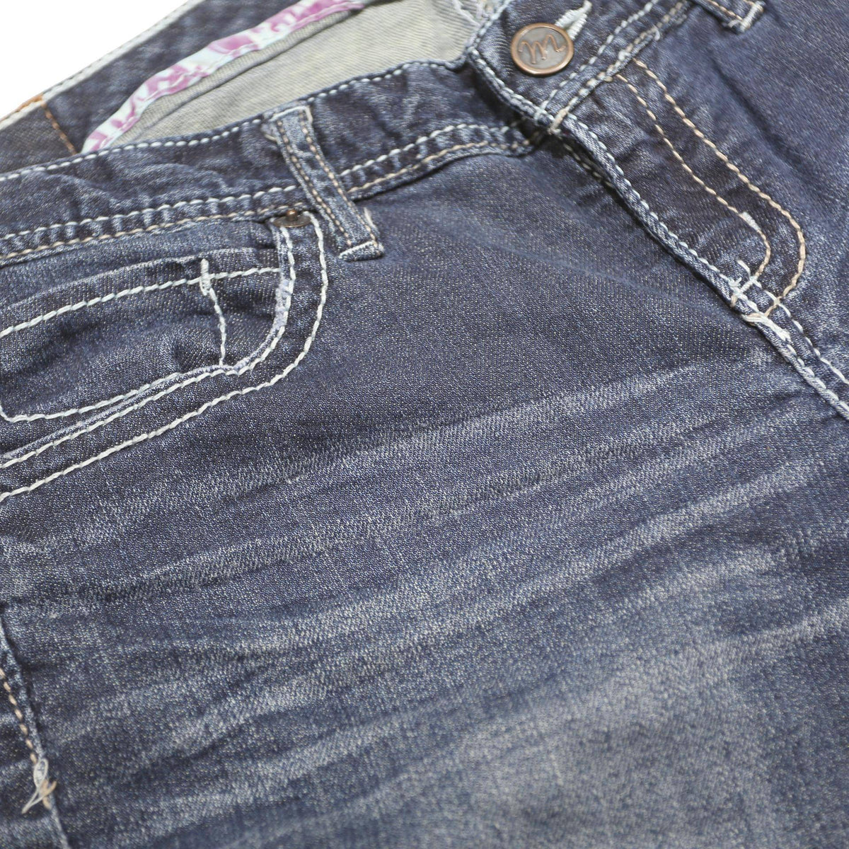 MAURICES Womens Regular Fit Blue Jeans Denim W32 L30 Classic Cotton Blend Zip