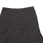 BIAGGINI Womens Black Polka Dot Flare Knee Length Polyester Blend Skirt 2XL