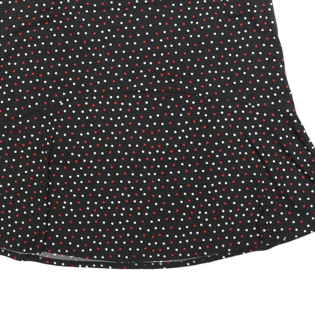 BIAGGINI Womens Black Polka Dot Flare Knee Length Polyester Blend Skirt 2XL