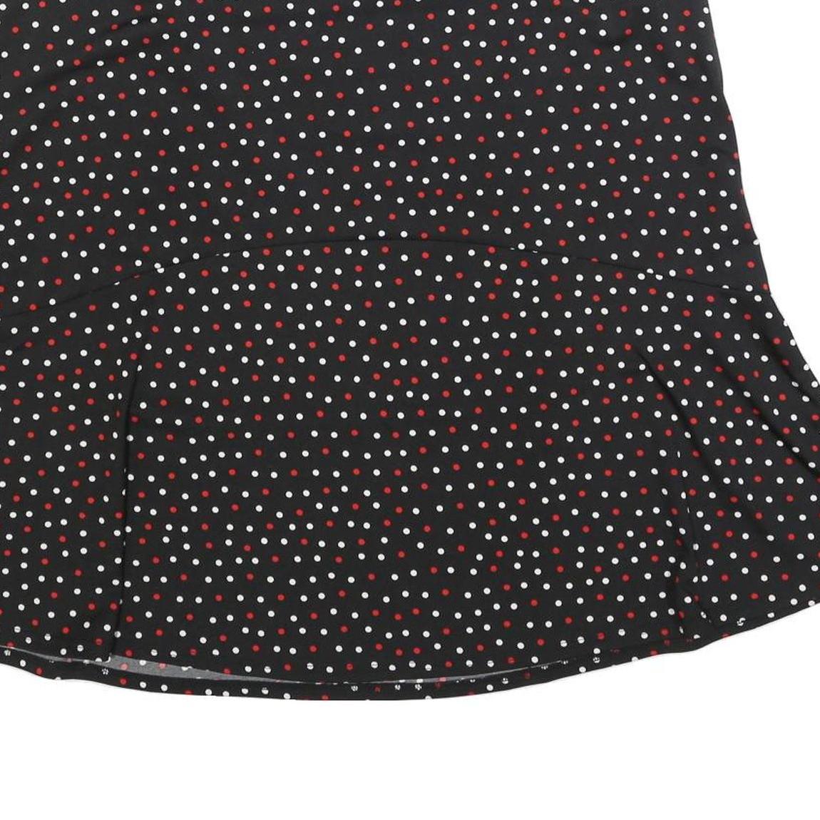 BIAGGINI Womens Black Polka Dot Flare Knee Length Polyester Blend Skirt 2XL