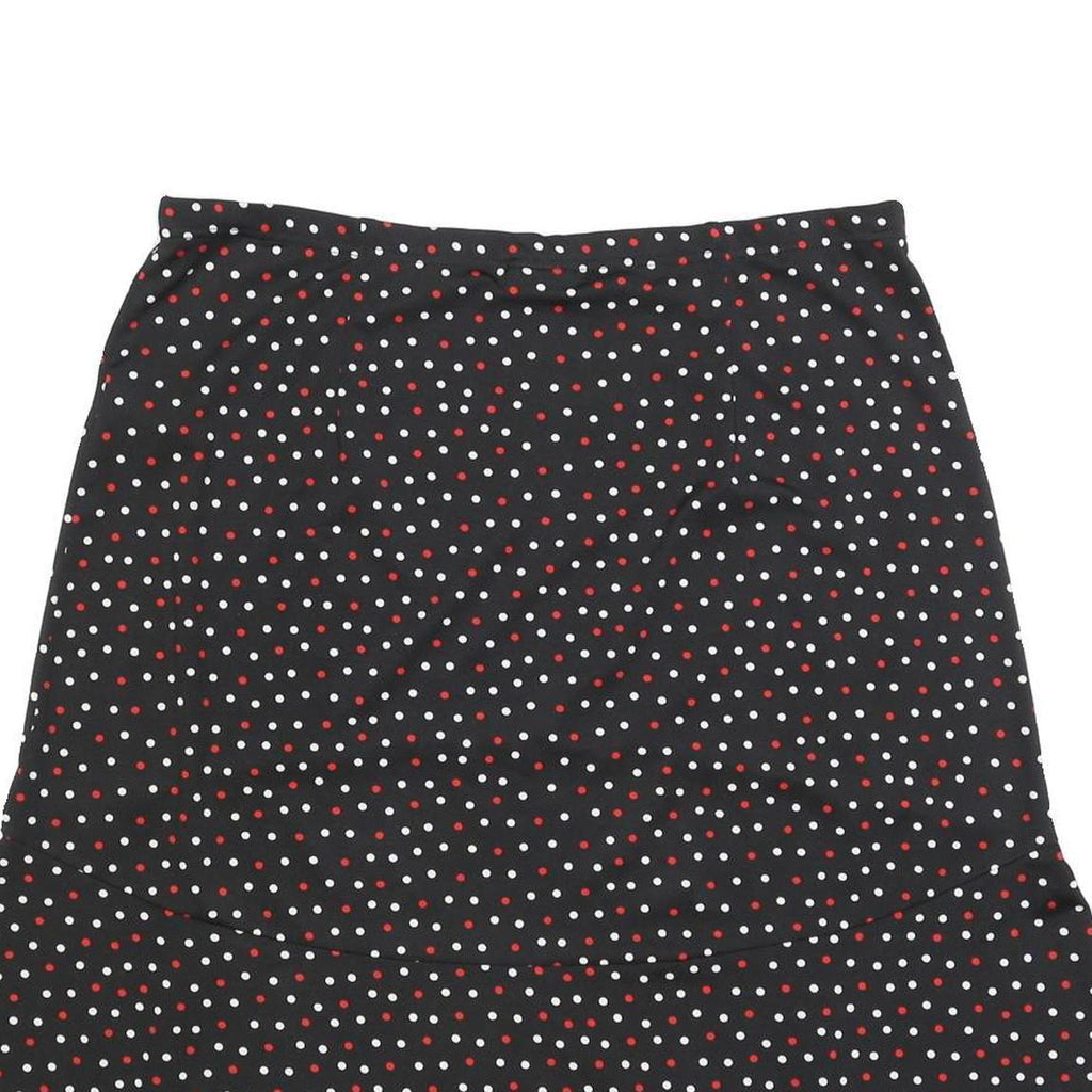 BIAGGINI Womens Black Polka Dot Flare Knee Length Polyester Blend Skirt 2XL