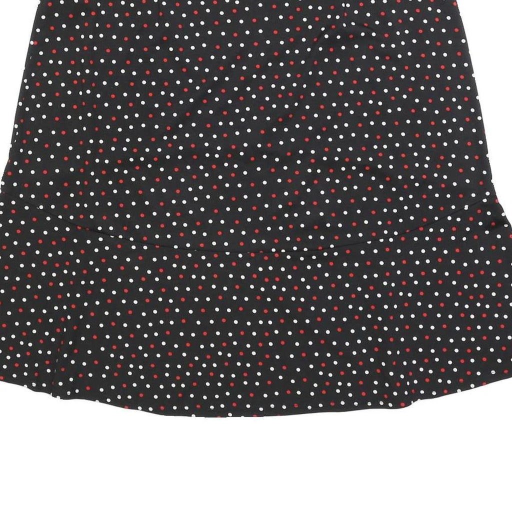 BIAGGINI Womens Black Polka Dot Flare Knee Length Polyester Blend Skirt 2XL