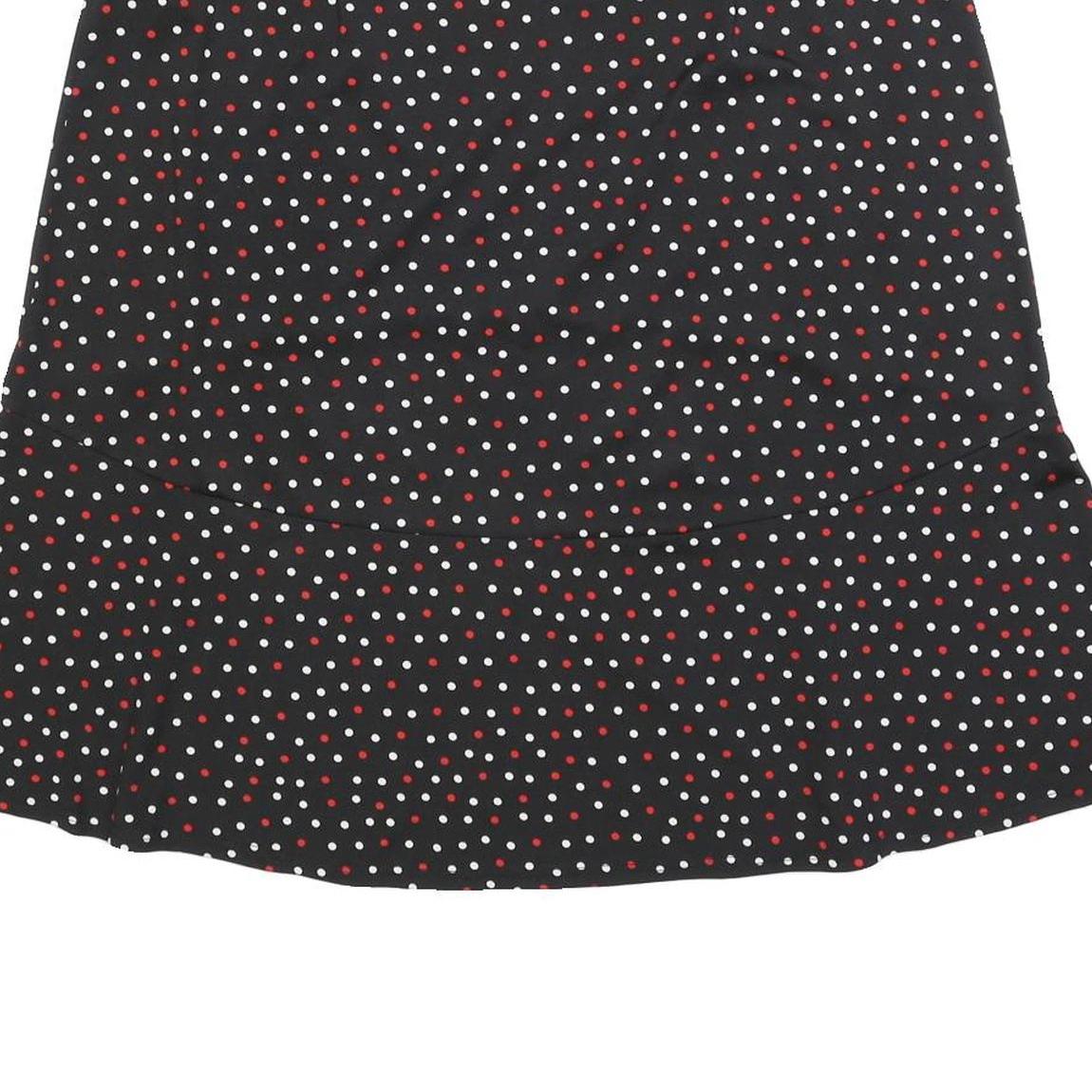 BIAGGINI Womens Black Polka Dot Flare Knee Length Polyester Blend Skirt 2XL