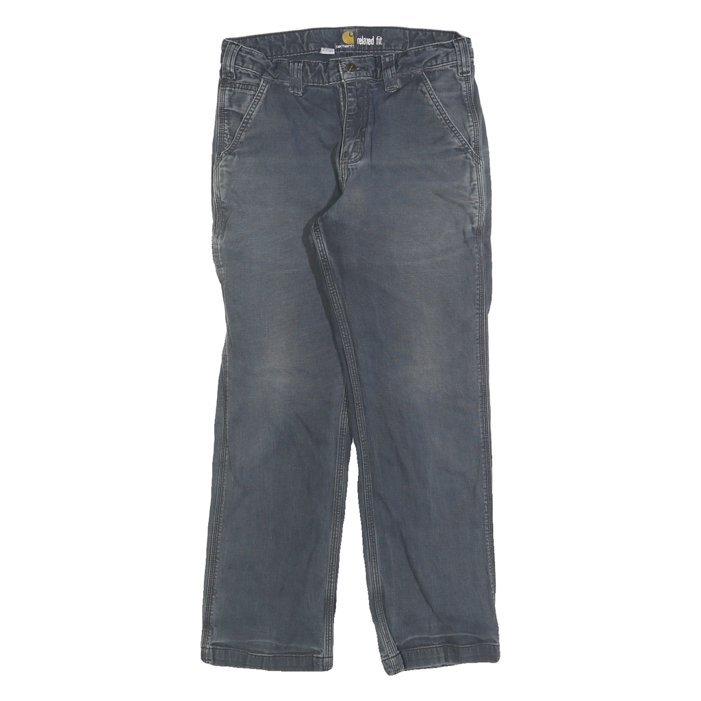 CARHARTT Mens Relaxed Jeans Blue Casual Workwear Cotton W31 L27 Rugged Zip