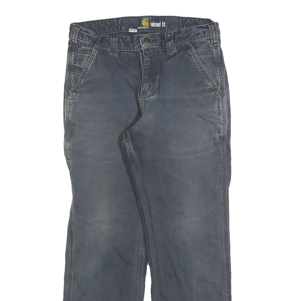 CARHARTT Mens Relaxed Jeans Blue Casual Workwear Cotton W31 L27 Rugged Zip