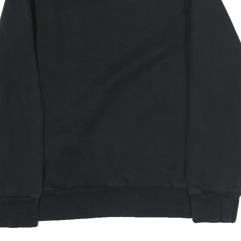 PUMA Womens Black Cotton Blend Sweatshirt Crew Neck S Logo Print Casual