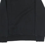 PUMA Womens Black Cotton Blend Sweatshirt Crew Neck S Logo Print Casual