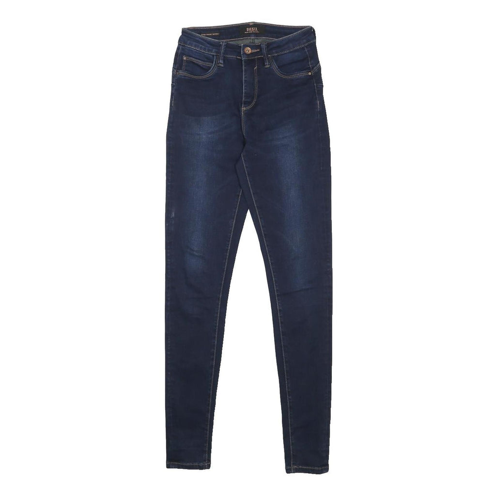 DIESEL Womens Jeans Blue Slim Skinny Denim Medium W24 L32 Zip Cotton Blend