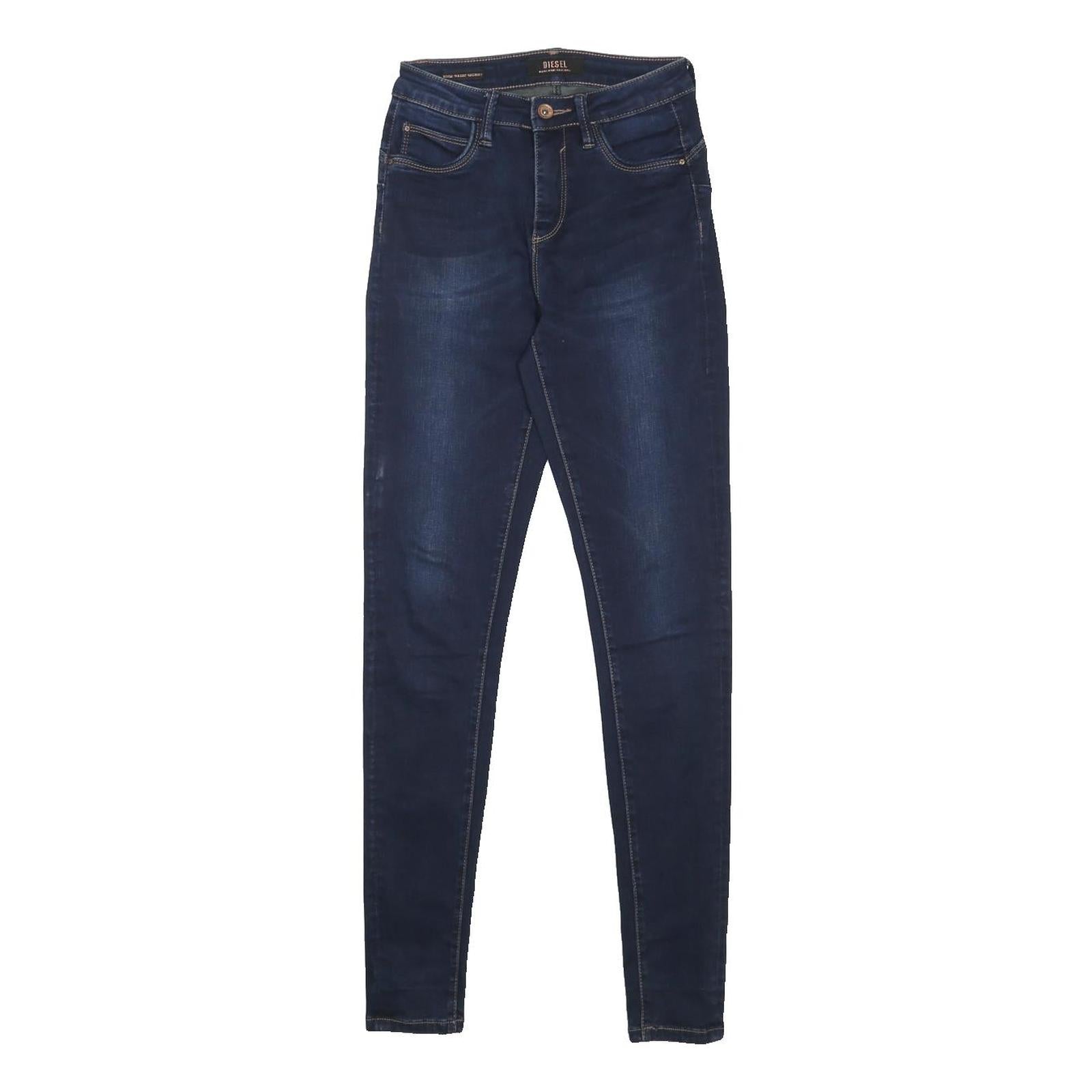 DIESEL Womens Jeans Blue Slim Skinny Denim Medium W24 L32 Zip Cotton Blend