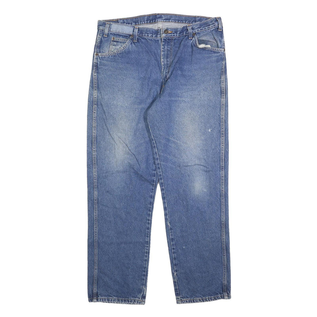 DICKIES Mens Jeans Blue Regular Straight Denim Medium W38 L32 Classic Fit