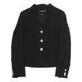 LAUREN RALPH LAUREN Womens Black Classic Cotton Jacket UK 6 Button Blazer