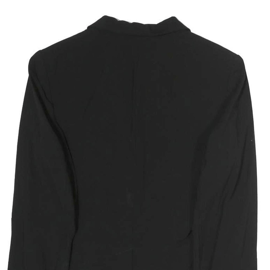 LAUREN RALPH LAUREN Womens Black Classic Cotton Jacket UK 6 Button Blazer