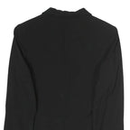 LAUREN RALPH LAUREN Womens Black Classic Cotton Jacket UK 6 Button Blazer