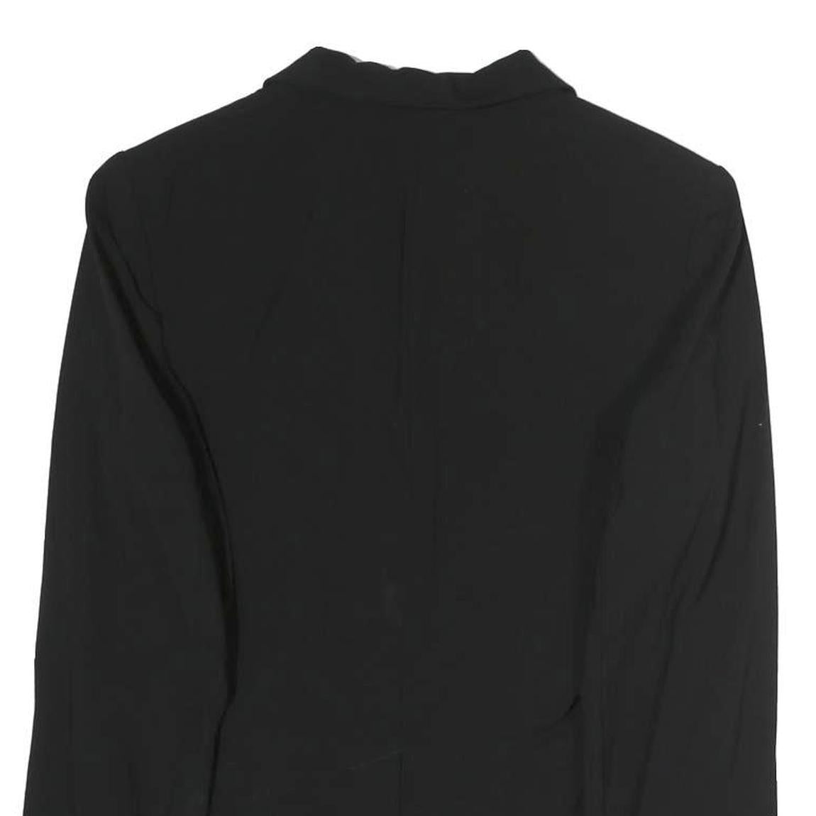 LAUREN RALPH LAUREN Womens Black Classic Cotton Jacket UK 6 Button Blazer