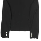 LAUREN RALPH LAUREN Womens Black Classic Cotton Jacket UK 6 Button Blazer