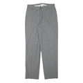 LEE Mens Grey Cotton Blend Regular Straight Trousers W32 L32 Classic Zip Closure